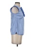 J.Crew 100% Cotton Blue Sleeveless Blouse Size 0 (petite) - photo 4