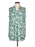 Charter Club 100% Polyester Teal Sleeveless Blouse Size L - photo 1