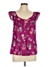 St. John's Bay Purple Short Sleeve Blouse Size L - photo 1