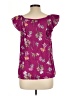 St. John's Bay Purple Short Sleeve Blouse Size L - photo 2