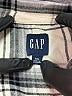 Gap 100% Cotton Plaid Silver Long Sleeve Button-Down Shirt Size XXL - photo 7