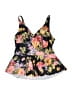 ALLIHOP Floral Black Swimsuit Top Size XL - photo 1