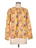 J.Crew 100% Cotton Floral Yellow Long Sleeve Blouse Size 10 - photo 1