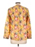 J.Crew 100% Cotton Floral Yellow Long Sleeve Blouse Size 10 - photo 2