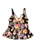 ALLIHOP Floral Black Swimsuit Top Size XL - photo 2