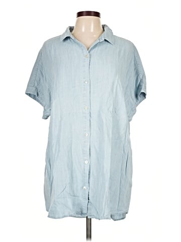 Soft Surroundings Short Sleeve Button-Down Shirt (view 1)