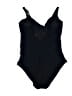 Unbranded Solid Black One Piece Swimsuit Size M - photo 2