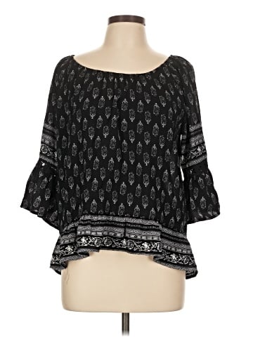 Maurices 3/4 Sleeve Blouse (view 1)