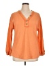 Unbranded Orange Long Sleeve Henley Size 1X - photo 1