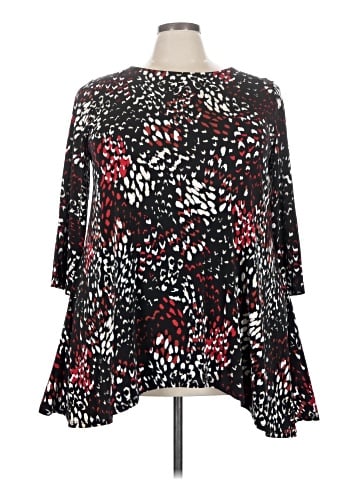 JM Collection 3/4 Sleeve Blouse (view 1)