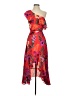 Mi ami 100% Polyester Tropical Red Cocktail Dress Size S - photo 1