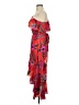 Mi ami 100% Polyester Tropical Red Cocktail Dress Size S - photo 5