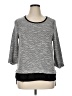 Massini Chevron-herringbone Gray Pullover Sweater Size XL - photo 1