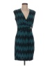 En Focus Studio Chevron-herringbone Teal Cocktail Dress Size 6 - photo 1
