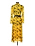 MICHAEL Michael Kors 100% Polyester Yellow Casual Dress Size S - photo 2