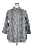 Foxcroft Checkered-gingham Gray 3/4 Sleeve Button-Down Shirt Size 18 - photo 1