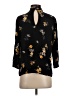 Pieces 100% Viscose Floral Black 3/4 Sleeve Blouse Size S - photo 2