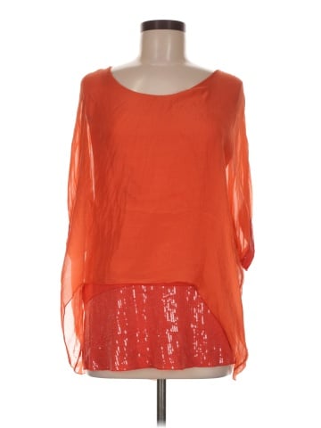 pura seta 3/4 Sleeve Silk Top (view 1)