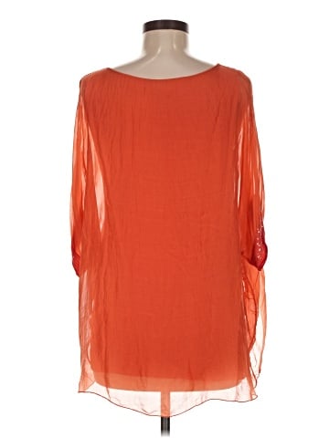 pura seta 3/4 Sleeve Silk Top (view 2)