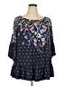 Style&Co Blue 3/4 Sleeve Blouse Size 3X - photo 1