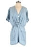 Zara Solid Blue Romper Size S - photo 1
