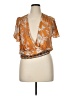 Tiny Orange Short Sleeve Blouse Size XL - photo 1