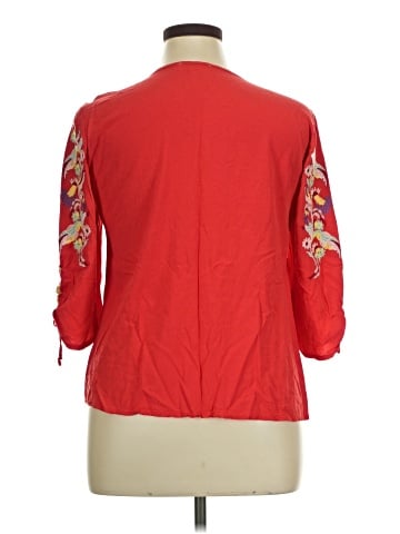 Solitaire 3/4 Sleeve Blouse (view 2)