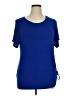 Ava & Viv Blue Short Sleeve Top Size 1X - photo 1