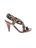 MICHAEL Michael Kors 100% Leather Animal Print Brown Sandals Size 6 1/2 - photo 1