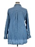 Ann Taylor LOFT Blue Long Sleeve Button-Down Shirt Size XXL - photo 2