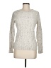 Charter Club 100% Cotton Tweed Silver Pullover Sweater Size M - photo 1