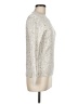 Charter Club 100% Cotton Tweed Silver Pullover Sweater Size M - photo 4