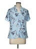 Calvin Klein Blue Short Sleeve Blouse Size L - photo 1