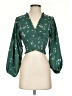Abercrombie & Fitch 100% Polyester Green 3/4 Sleeve Blouse Size XS - photo 1