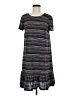AGB Stripes Gray Casual Dress Size M - photo 1