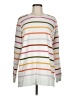 Lands' End Stripes White Pullover Sweater Size M - photo 1