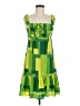 Beth Bowley 100% Silk Argyle Color Block Green Cocktail Dress Size 8 - photo 1
