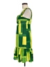 Beth Bowley 100% Silk Argyle Color Block Green Cocktail Dress Size 8 - photo 5