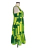 Beth Bowley 100% Silk Argyle Color Block Green Cocktail Dress Size 8 - photo 4