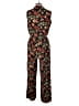 Kathie Lee 100% Rayon Floral Black Jumpsuit Size L - photo 2