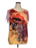 Fashion Bug 100% Polyester Orange Short Sleeve Blouse Size 1X - photo 1