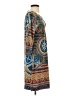 Isle Apparel Print Blue Casual Dress Size S - photo 4