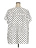 Lane Bryant 100% Polyester Polka Dots White Short Sleeve Blouse Size 26 - photo 2