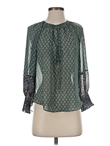 Veronica Beard Long Sleeve Silk Top (view 1)