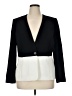 Preston & York 100% Polyester Color Block Solid Black Blazer Size 14 - photo 1