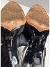 Yves Saint Laurent 100% Leather Print Silver Black Heels Size 9 - photo 8