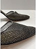 Yves Saint Laurent 100% Leather Print Silver Black Heels Size 9 - photo 5