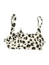 Xhilaration Animal Print Ivory Swimsuit Top Size D/DD - photo 1