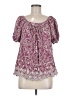 Solitaire Purple Short Sleeve Blouse Size M - photo 1