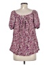 Solitaire Purple Short Sleeve Blouse Size M - photo 2